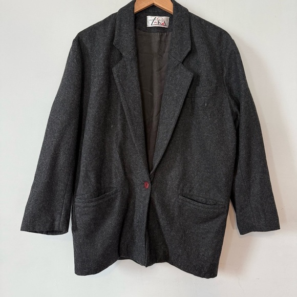 Source Unknown Other - Vintage Charcoal Men's Sport Blazer
